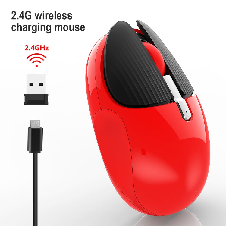 Mouse wireless monomodale HXSJ M106 2,4 GHZ 1600 dpi USB ricaricabile