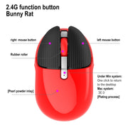 Mouse wireless monomodale HXSJ M106 2,4 GHZ 1600 dpi USB ricaricabile