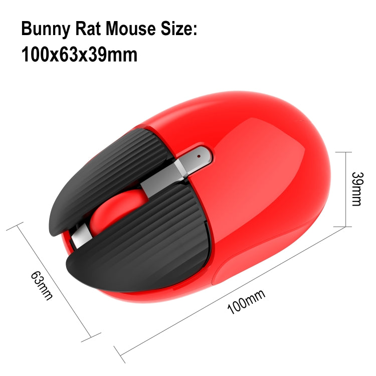 Mouse wireless monomodale HXSJ M106 2,4 GHZ 1600 dpi USB ricaricabile
