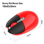 Mouse wireless monomodale HXSJ M106 2,4 GHZ 1600 dpi USB ricaricabile