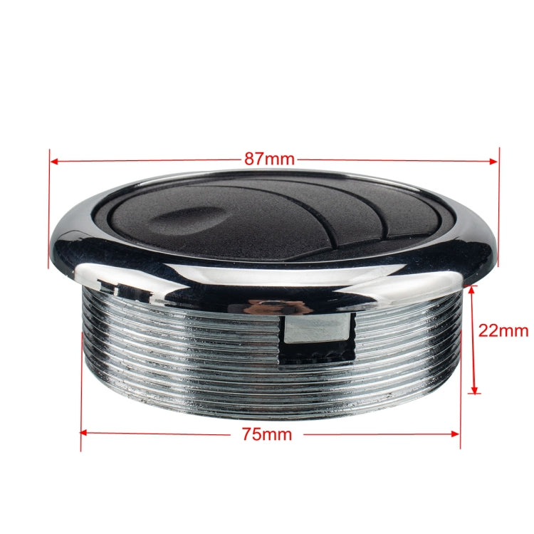 Presa d'aria CA di tipo complessivo da 75 mm per yacht per barche, autobus, camper, altezza filettatura: 22 mm, Connection Tube Size: 70mm