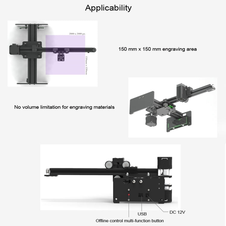 Macchina per incisione laser fai-da-te NEJE 3 USB, NEJE 3