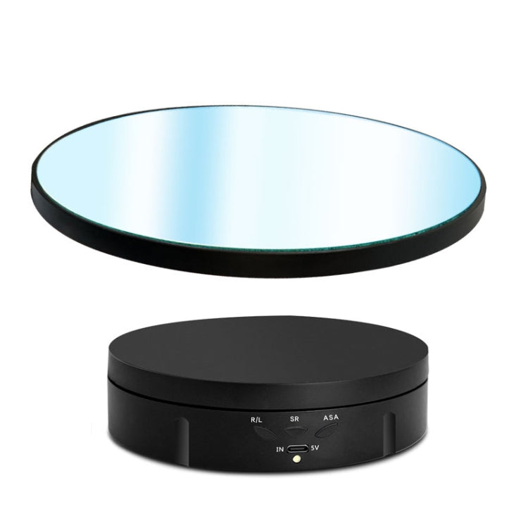Giradischi con supporto per espositore rotante elettrico a specchio da 22 cm, puntelli per riprese video in diretta, Regular Version, With Remote Control