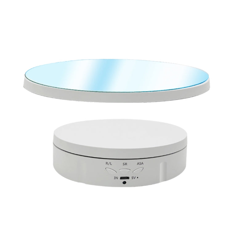 Giradischi con supporto per espositore rotante elettrico a specchio da 22 cm, puntelli per riprese video in diretta, Regular Version, With Remote Control