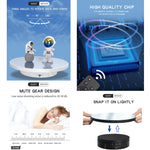 Giradischi con supporto per espositore rotante elettrico a specchio da 22 cm, puntelli per riprese video in diretta, Regular Version, With Remote Control