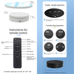 Giradischi con supporto per espositore rotante elettrico a specchio da 22 cm, puntelli per riprese video in diretta, Regular Version, With Remote Control