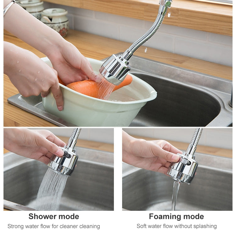 Rubinetto della cucina Soffione antispruzzo Soffione doccia pressurizzato Aeratore rotante universale Stile lungo