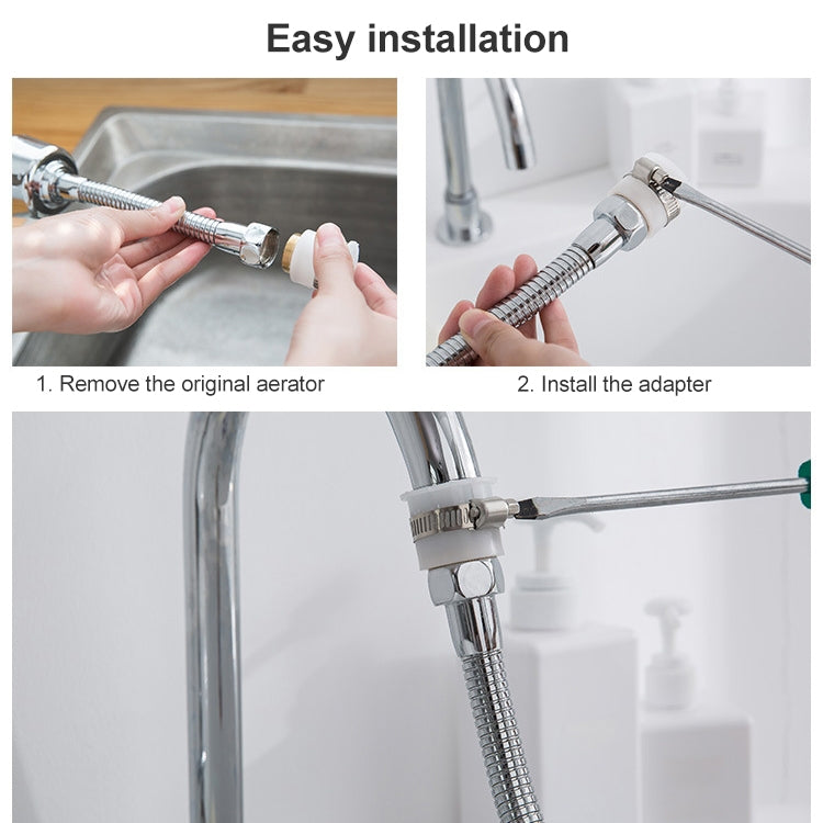 Rubinetto della cucina Soffione antispruzzo Soffione doccia pressurizzato Aeratore rotante universale Stile lungo