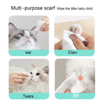 Salviette umidificate per la pulizia degli animali domestici per la pulizia del corpo del cane gatto, 80pcs x 1