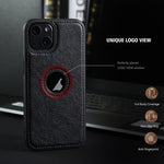 Custodia per telefono con cuciture in pelle, For iPhone 15 Pro Max, For iPhone 15 Pro, For iPhone 15 Plus, For iPhone 15