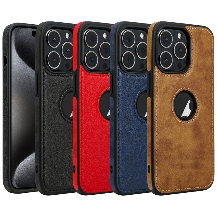 Custodia per telefono con cuciture in pelle, For iPhone 15 Pro Max, For iPhone 15 Pro, For iPhone 15 Plus, For iPhone 15