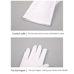 Guanti ispessiti in tessuto antisudore bianco per la protezione del lavoro, 1 Pair
