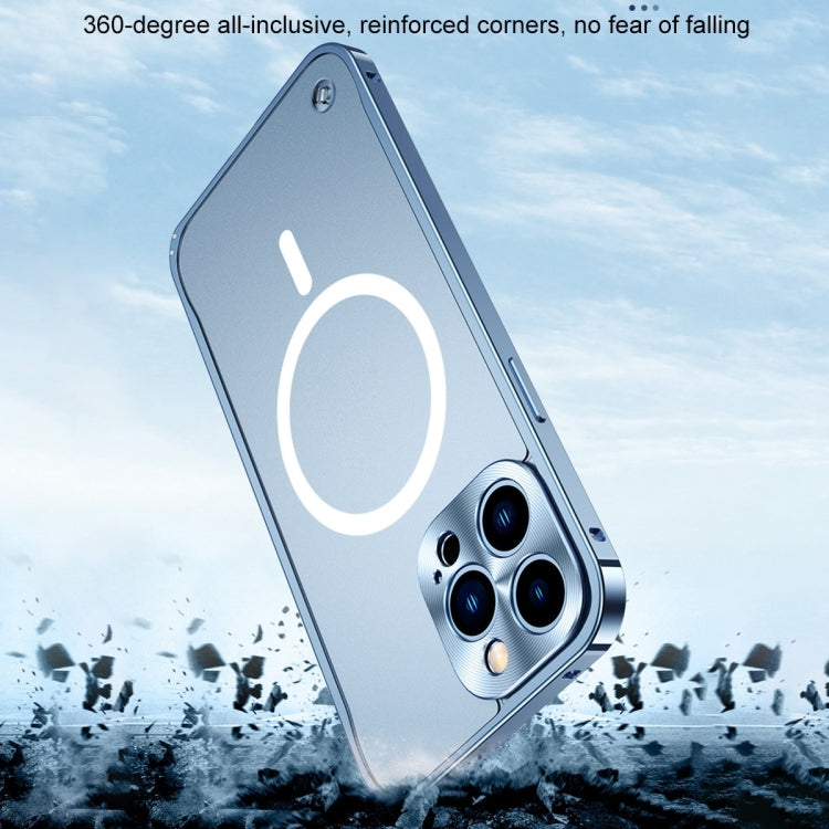 Custodia MagSafe antiurto per PC satinata con struttura in metallo, For iPhone 15 Pro Max, For iPhone 15 Pro, For iPhone 15 Plus, For iPhone 15