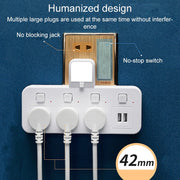 Scheda plug-in per convertitore wireless USB multifunzionale per casa e ufficio, 1 to 4 + 2USB
