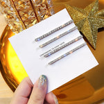Copricapo con fermagli per capelli versatili con strass brillanti di tendenza celebrità, 4pcs / Set