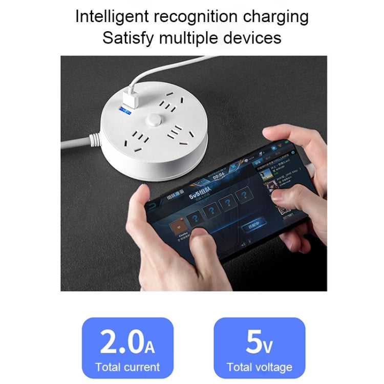 Presa multifunzione da tavolo con cavo e USB 1.8m 2500W