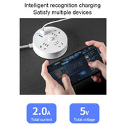 Presa multifunzione da tavolo con cavo e interfaccia USB, 1.8m
