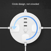 Presa multifunzione da tavolo con cavo e interfaccia USB, 1.8m