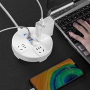Presa multifunzione da tavolo con cavo e interfaccia USB, 1.8m