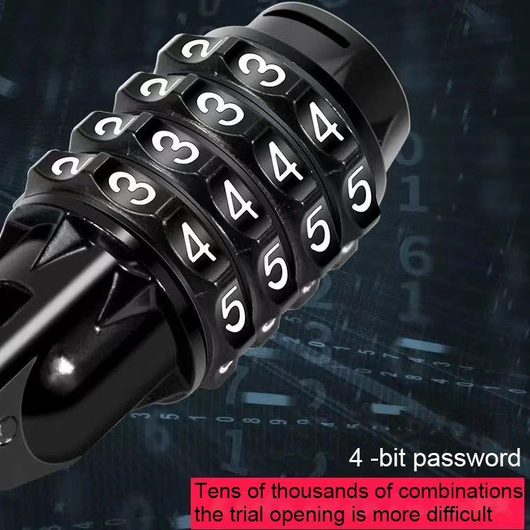 Blocco password antifurto per blocco bicicletta portatile, 4 Digit
