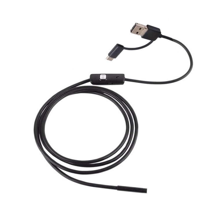 AN100 3 in 1 IP67 Impermeabile USB-C / Type-C + Micro USB + USB HD Telecamera di ispezione tubo rigido per endoscopio per parti di telefono cellulare Android con funzione OTG, con 6 LED, 5.5mm, 7mm, 8mm