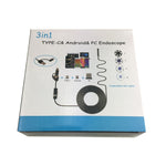Telecamera ispezione endoscopio USB-C 3 in 1 impermeabile