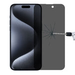 Pellicola in vetro temperato anti-spia ad alta trasparenza e copertura totale, For iPhone 15 Pro Max / 15 Plus, For iPhone 15 Pro / 15