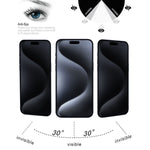 Pellicola in vetro temperato anti-spia ad alta trasparenza e copertura totale, For iPhone 15 Pro Max / 15 Plus, For iPhone 15 Pro / 15
