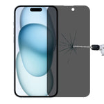 Pellicola in vetro temperato anti-spia ad alta trasparenza e copertura totale, For iPhone 15 Pro Max / 15 Plus, For iPhone 15 Pro / 15