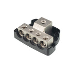 Blocco di distribuzione splitter per cavo di alimentazione/terra per amplificatore audio stereo per auto a 4 vie 4GA, 4-Way