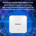 AP wireless per interni con montaggio a soffitto a doppia frequenza COMFAST CF-E393AX 3000Mbps WIFI6, CF-E393AX