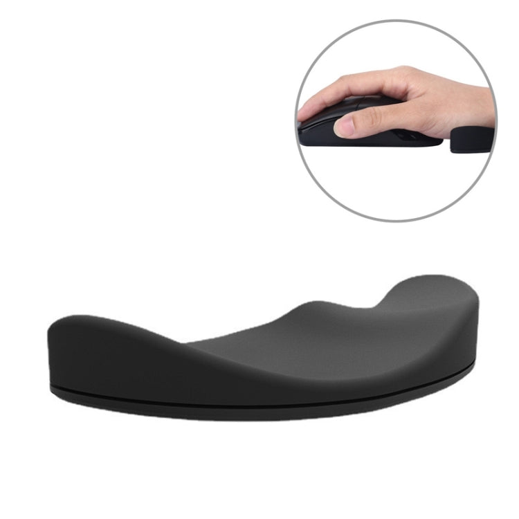 Supporto per polso in silicone Tappetino per mouse Poggiapolsi mobile Poggiamano per ufficio, Black Left Hand, Grey Right Hand, Grey Left Hand