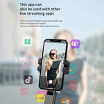 Stabilizzatore gimbal Q18 con tracking 360° e luce selfie