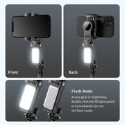 Stabilizzatore Q18 con tracking 360° e luce selfie