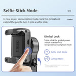 Stabilizzatore gimbal Q18 con tracking 360° e luce selfie