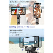 Stabilizzatore Q18 con tracking 360° e luce selfie