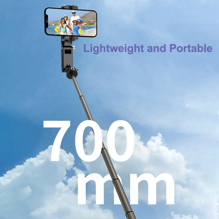 Stabilizzatore gimbal Q18 con tracking 360° e luce selfie