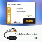 Ezcap 172 USB 2.0 Scheda di acquisizione audio video Grabber Supporta il sistema Windows, Ezcap 172