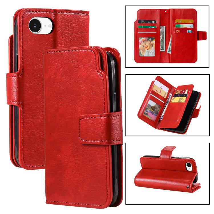 Custodia per cellulare in pelle con portafoglio triplo e 9 carte, For iPhone 18 Pro, For iPhone 18 Pro Max, For iPhone 17e / 16e, For iPhone 17 Pro Max