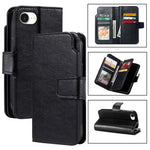 Custodia per cellulare in pelle con portafoglio triplo e 9 carte, For iPhone 18 Pro, For iPhone 18 Pro Max, For iPhone 17e / 16e, For iPhone 17 Pro Max