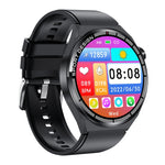 HDT MAX 1,60 pollici quadrante nero cinturino in silicone IP68 orologio intelligente impermeabile supporto chiamata Bluetooth, Black Dial Silicone Band
