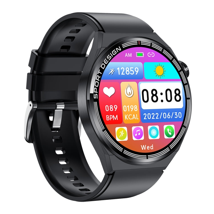 HDT MAX 1,60 pollici quadrante nero cinturino in silicone IP68 orologio intelligente impermeabile supporto chiamata Bluetooth, Black Dial Silicone Band
