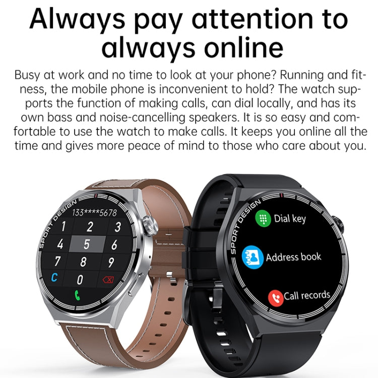 HDT MAX 1,60 pollici quadrante nero cinturino in silicone IP68 orologio intelligente impermeabile supporto chiamata Bluetooth, Black Dial Silicone Band