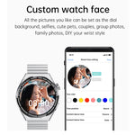HDT MAX 1,60 pollici quadrante nero cinturino in silicone IP68 orologio intelligente impermeabile supporto chiamata Bluetooth, Black Dial Silicone Band