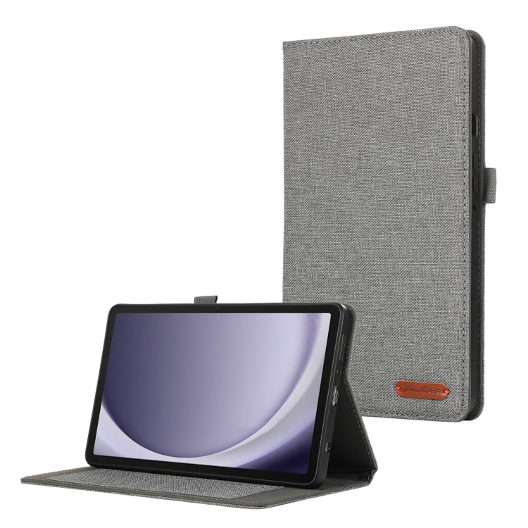 Custodia per tablet in pelle PU con vibrazione orizzontale in TPU + tessuto, For Samsung Galaxy Tab A9+, For Samsung Galaxy Tab A9