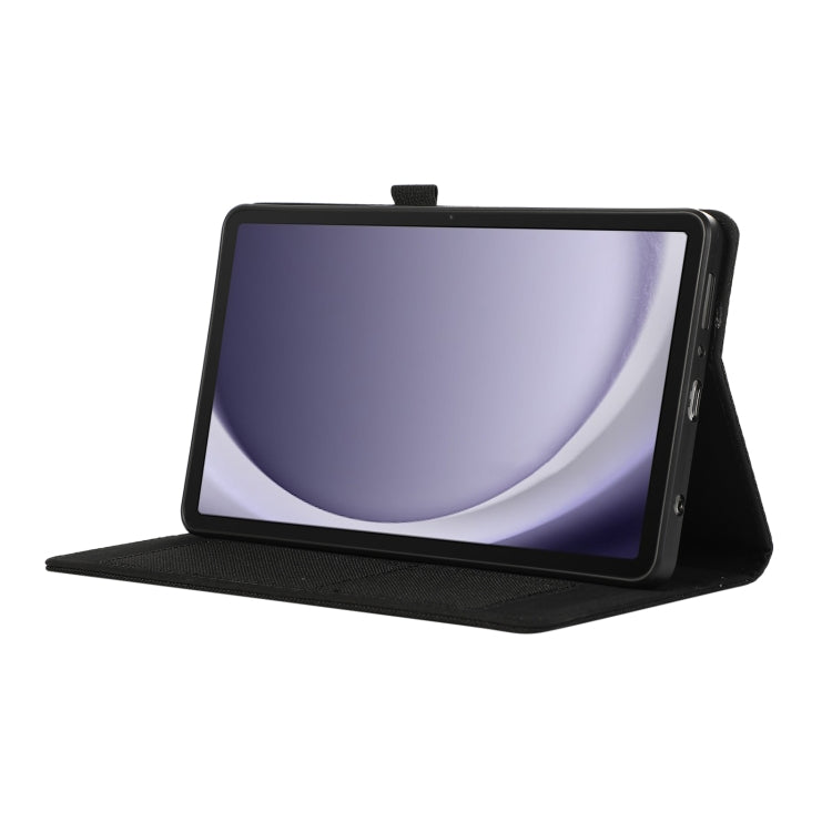 Custodia per tablet in pelle PU con vibrazione orizzontale in TPU + tessuto, For Samsung Galaxy Tab A9+, For Samsung Galaxy Tab A9