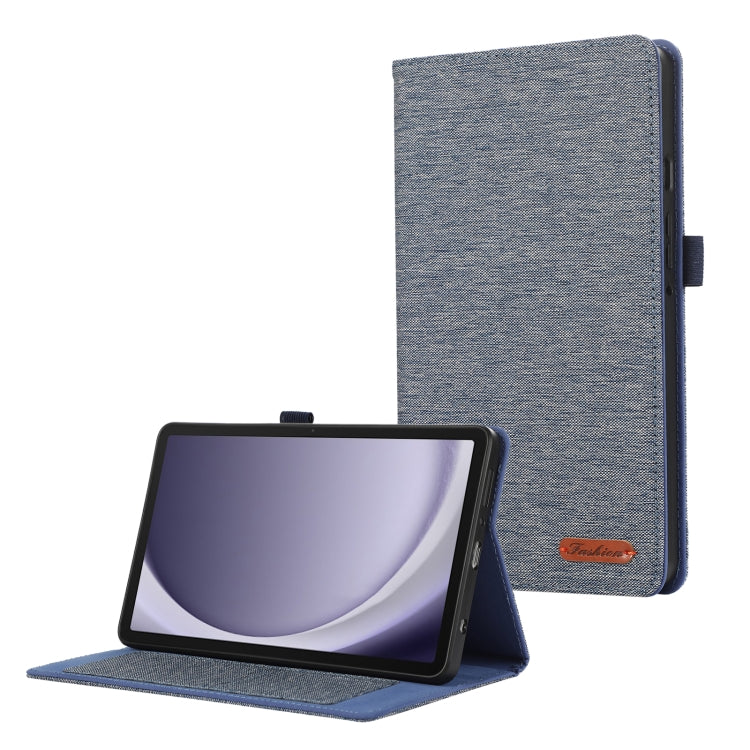 Custodia per tablet in pelle PU con vibrazione orizzontale in TPU + tessuto, For Samsung Galaxy Tab A9+, For Samsung Galaxy Tab A9