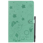 Cat Bee goffratura modello da tavolo antiurto per PC custodia protettiva orizzontale in pelle flip con slot per schede e portafogli e slot per penna e funzione sleep/sveglia, For Amazon Kindle Fire HD 10 (2015) / (2017)                                 ...