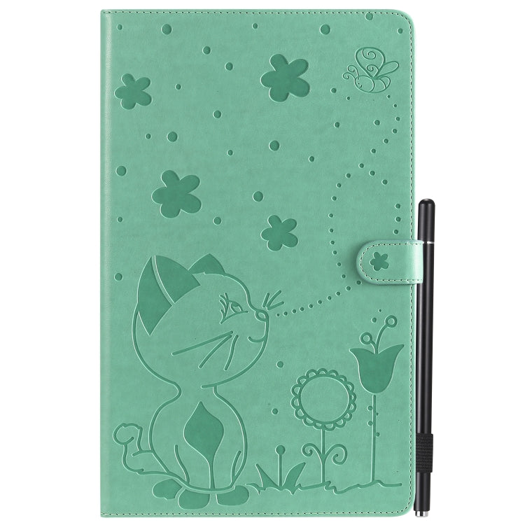 Cat Bee goffratura modello da tavolo antiurto per PC custodia protettiva orizzontale in pelle flip con slot per schede e portafogli e slot per penna e funzione sleep/sveglia, For Amazon Kindle Fire HD 10 (2015) / (2017)                                 ...