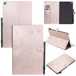 Cat Bee goffratura modello da tavolo antiurto per PC custodia protettiva orizzontale in pelle flip con slot per schede e portafogli e slot per penna e funzione sleep/sveglia, For Amazon Kindle Fire HD 10 (2015) / (2017)                                 ...